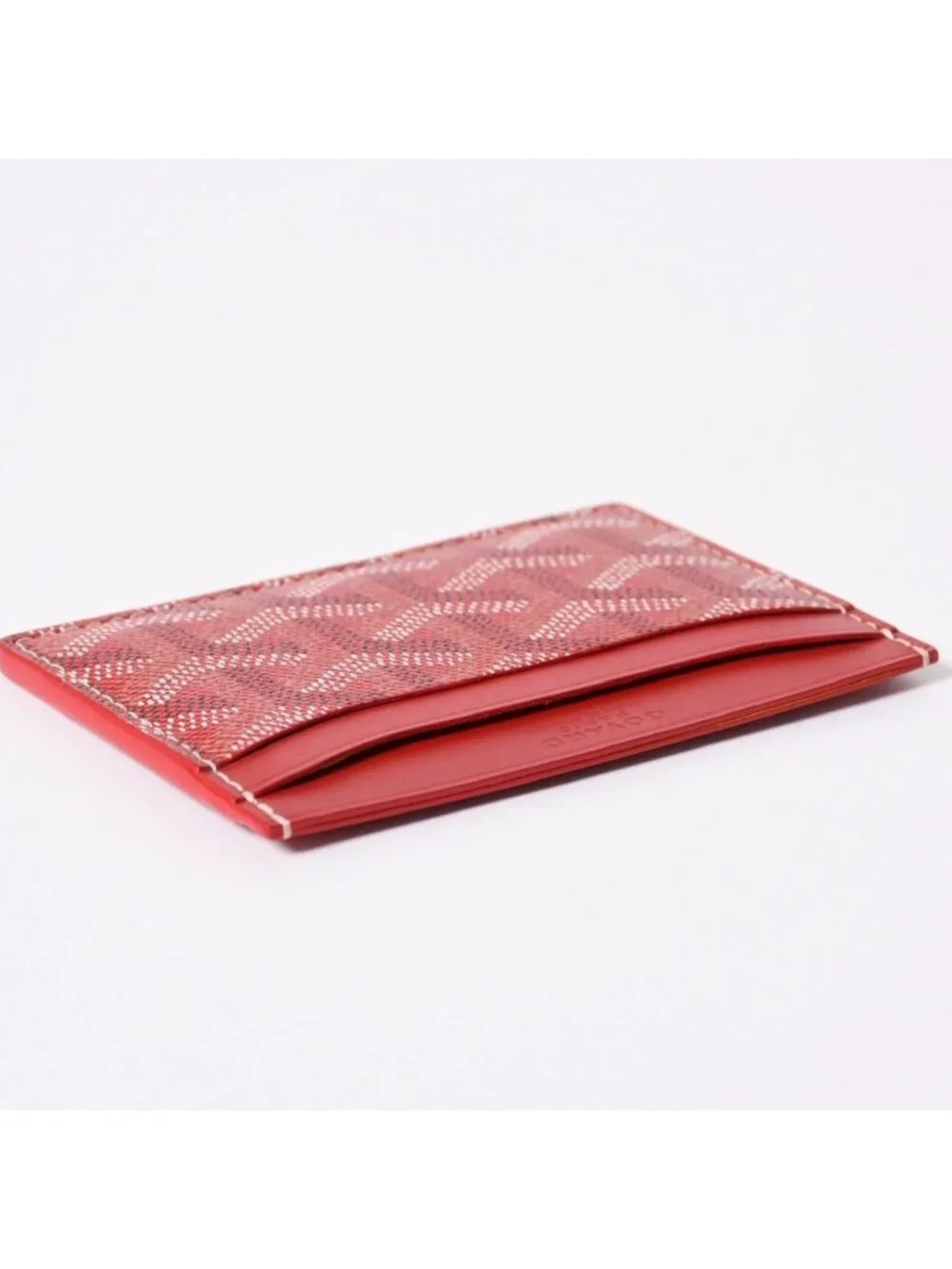 Goyard Saint Sulpice Card Case Red Vauzel Calfskin